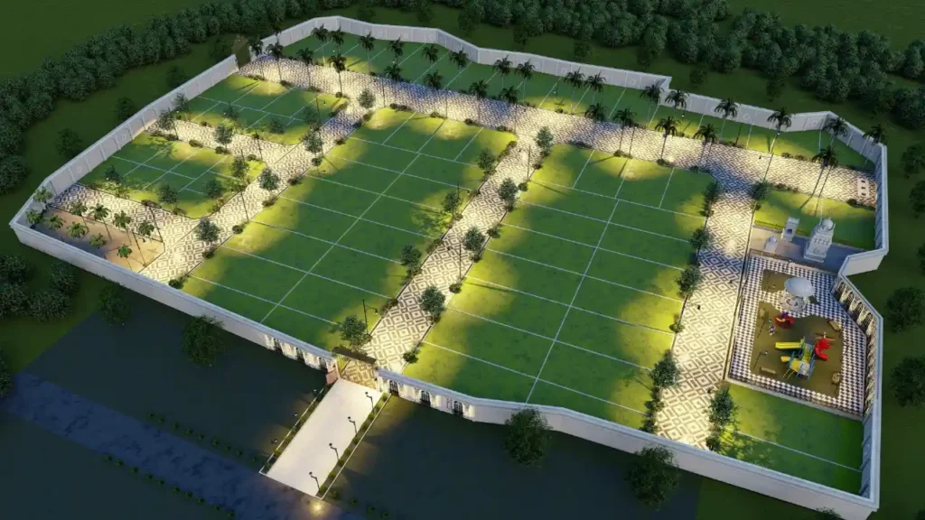 Luxury gated community villa plots with landscaped roads and amenities in Kundrathur