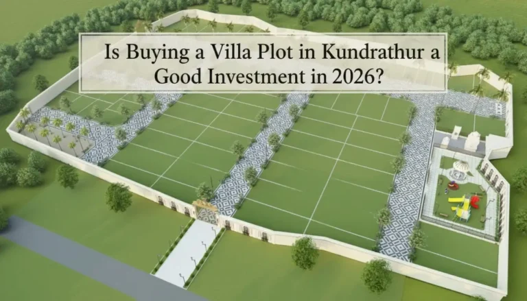 Villa plots layout in Kundrathur showing gated community investment view