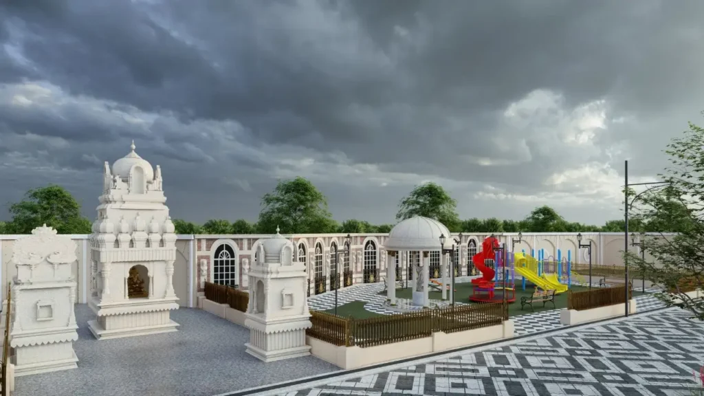 French-themed community park with villas and plots at Kundrathur